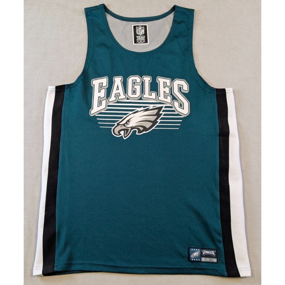 Philadelphia Eagles Shirt Mens Medium Green Tank Top Training Performance NFL